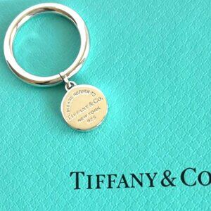 Tiffany & Co. Sterling Silver Return to Tiffany Round Dangle Tag Ring NIB